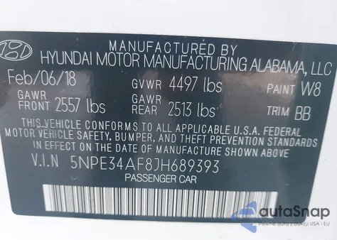 2018 Hyundai Sonata Limited from USA, damaged, VIN 5NPE34AF8JH689393